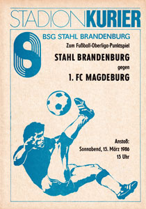 Programm 1985/86 Stahl Brandenburg Sachsenring Zwickau 