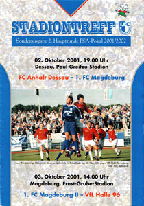 Programm 2001/02 FC Anhalt Dessau FC Wernigerode 