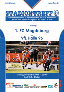VfL Halle 96 Programm 2000/01 FC Anhalt Dessau 