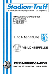 1 FC Wilmersdorf Programm 1995/96 VfB Lichterfelde 