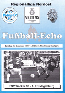 Wacker Nordhausen Programm 1997/98 Hertha 03 Zehlendorf 