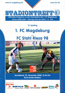 FC Stahl Riesa Programm 2000/01 Bischofswerdaer FV 08 