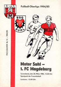 FC Magdeburg Programm 1984/85 BSG Chemie Leipzig 